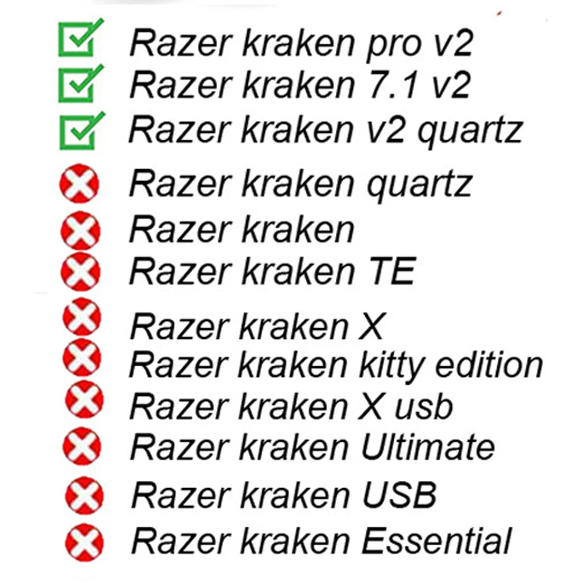 Earpads Ear Pad Cushion Muffs For Razer Kraken PRO V2 Headphone Accessaries Compatible With Kraken 7.1 V2 PRO