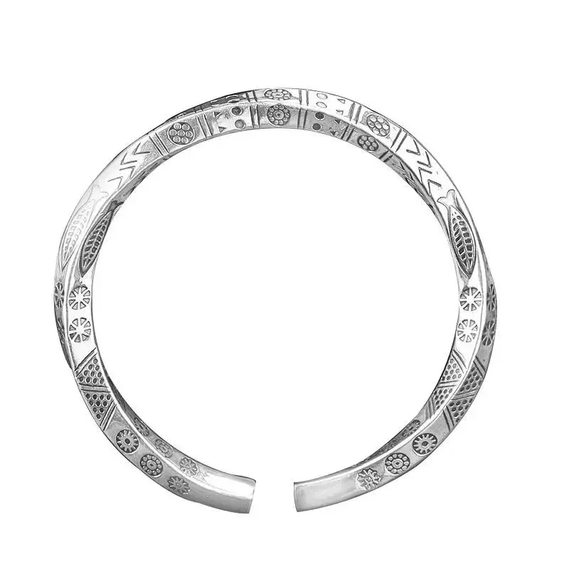 Vintage Silver Color Fish Sleeve Bracelet Ladies and Men Small Hand Twist Armband Casual Fashion Boho Jewelry