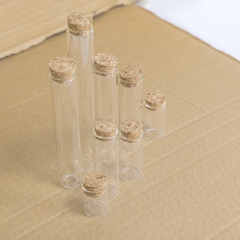 24PCS 10ml/15ml/20ml/30ml/40ml/50ml/60ml Glass Bottles Stopper