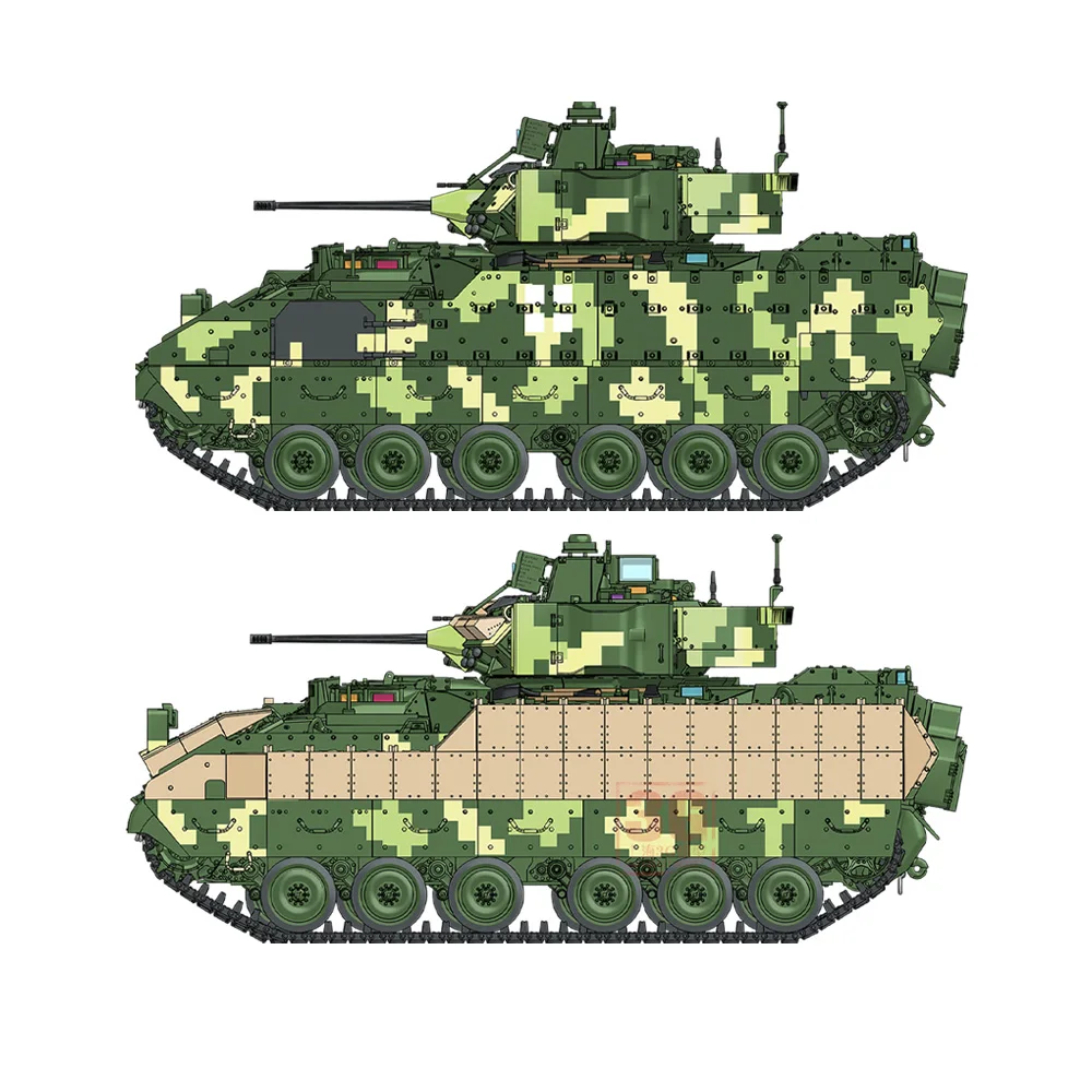タイガーI 、 M2A2 ODS 、90式戦車の3点セット Zestaw modelarski Magic Factory MF-2007 M2A2 ODS-SA Pojazd