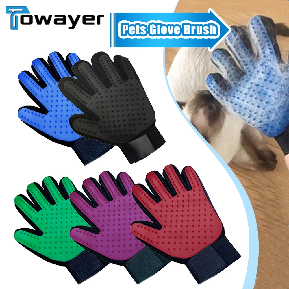 Cat Dog Glove Pet Grooming Glove Pet Brush Glove For Cat Dog Hair