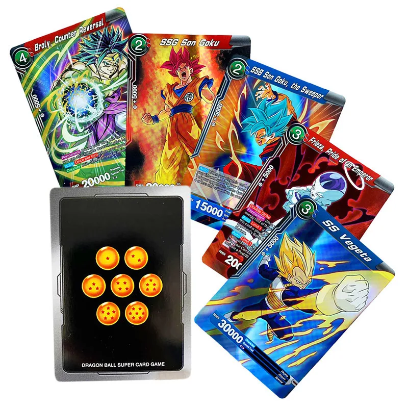 Anime Dragon Ball Super Cards English Saiya Goku Vegeta Shining Card Board Game Toys 50pcs 100pcs