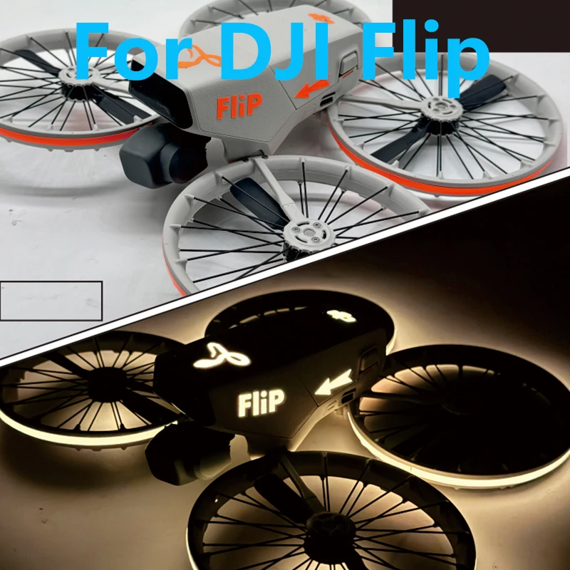 DJI Flip Colorful Luminous Stickers Waterproof Night Flight Warning Luminous Change Stickers DJI flip Drone Accessories