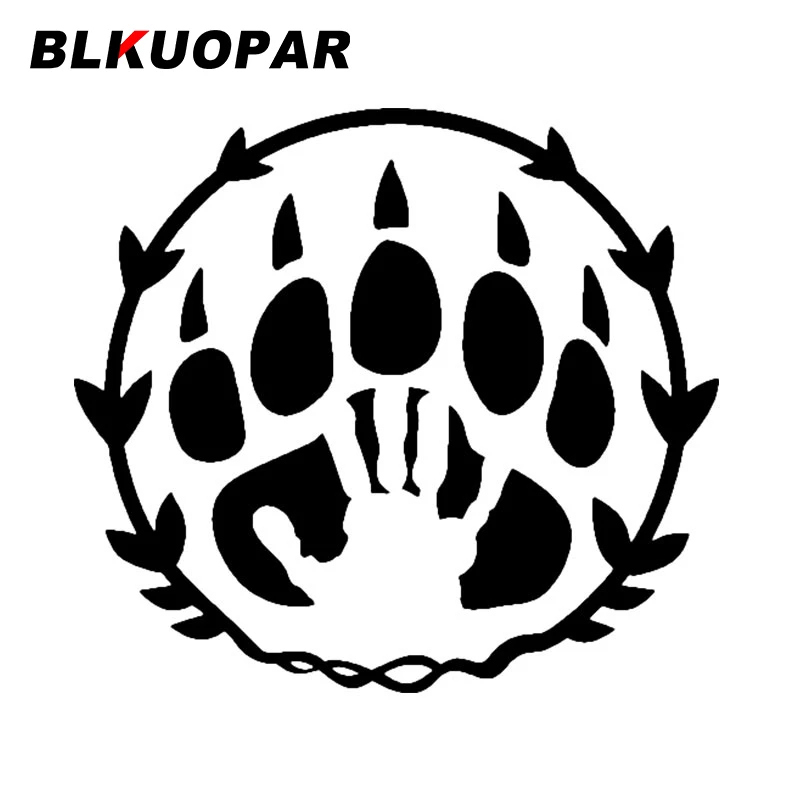 

Наклейки на автомобиль BLKUOPAR с изображением медведя и когтей, виниловые аниме Стикеры с забавным креативным принтом на лобовое стекло, фургон, для автомобиля