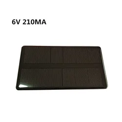 Compact 6V Monocrystalline Silicon Solar Panel with Built-in Solar Charger (6V 210mA panel only)