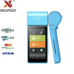 Portable Handheld POS Terminal EMV PCI Certified Mobile Payment Android Machine With NFC Credit Card Reader 58mm Thermal Printer