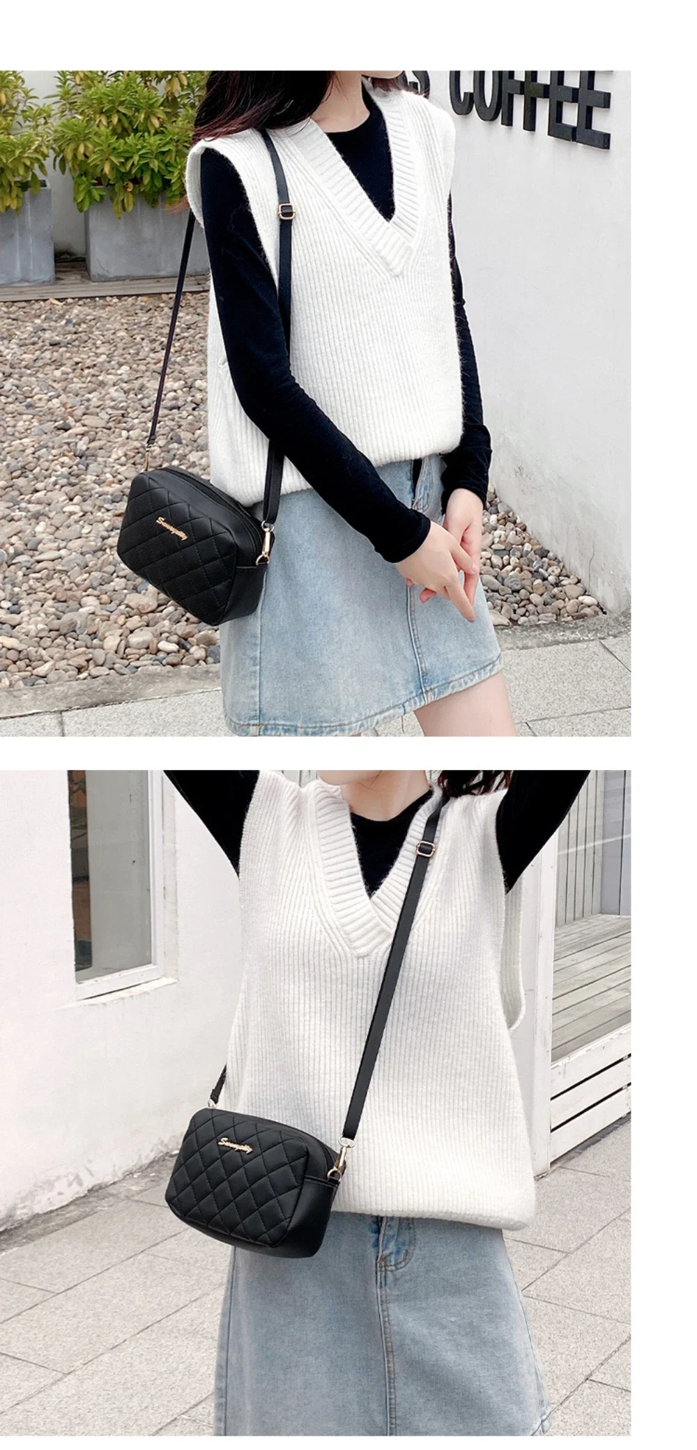 Diamond Quilted Tassel Crossbody