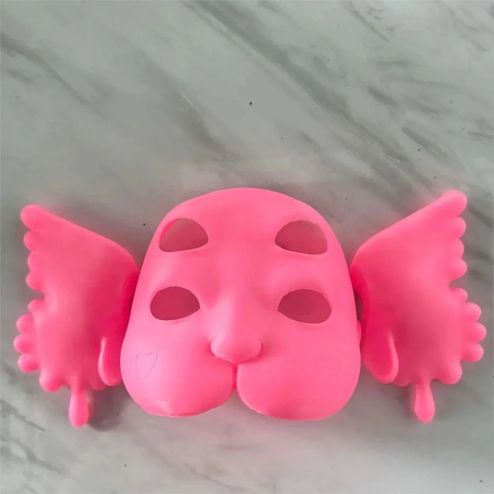3D Printed Pink Crying Mask - Latex DIY Party Accessory Cosplay Costume