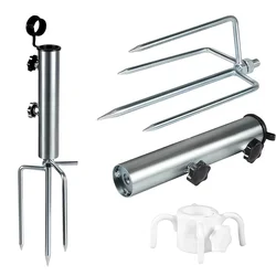 Sturdy Outdoor Tent Frame with Ground Pegs (Light Grey)
