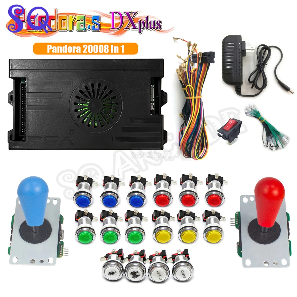 

Pandora SAGA Box DX plus 20008 Game In 1 Arcade DIY Kit LED Push Button Joystick Power Supply for Bartop Machine Cabinet