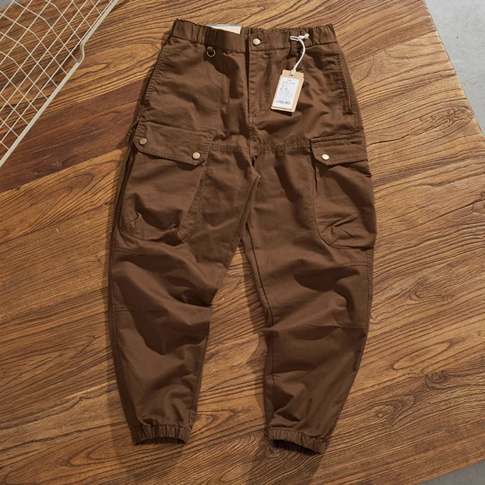 Men's Casual Pants Multi-pocket Overalls American Loose Three-dimensional Cut High Street Leg