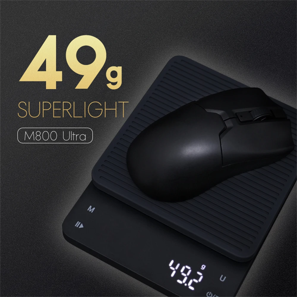 Mouse Ultra Leve para Jogos Macro Mice para pc Gamer Bluetooth Tri-mode 26000dpi Compatível 4k 49g Paw3395 Delux-m800 - Imagem 5