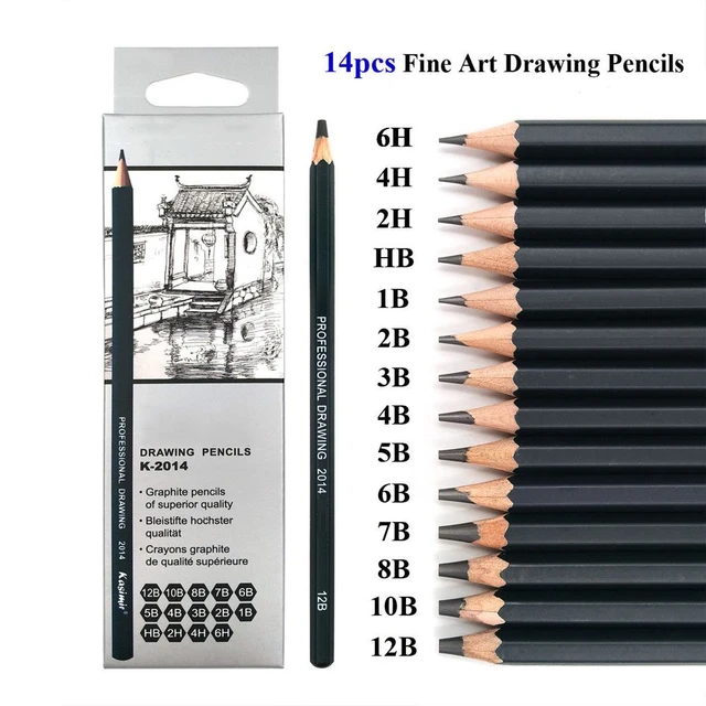 14PCS Set Professional Drawing Sketching Pencil Art Pencils Graphite  Shading Pencils Standard Pencil Artists Beginners Supplies - AliExpress