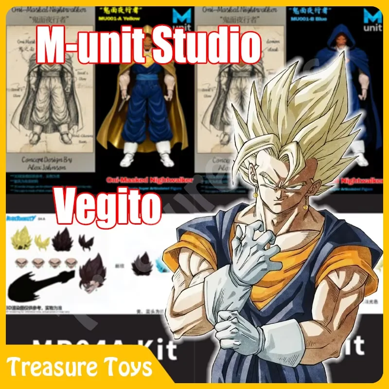 M-unit Studio MP Vegito Figur Dragon Ball Super Saiyan God Vegito Oni-Masked Nightwalker Anime Actionfiguren Modell Spielzeug Geschenke
