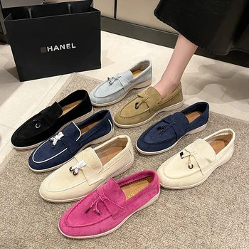 2025 Spring and Autumn New Large Size Soft Sole Women's Shoes British Style Fashion Flat Shoes Comfortable Casual Shoes 1