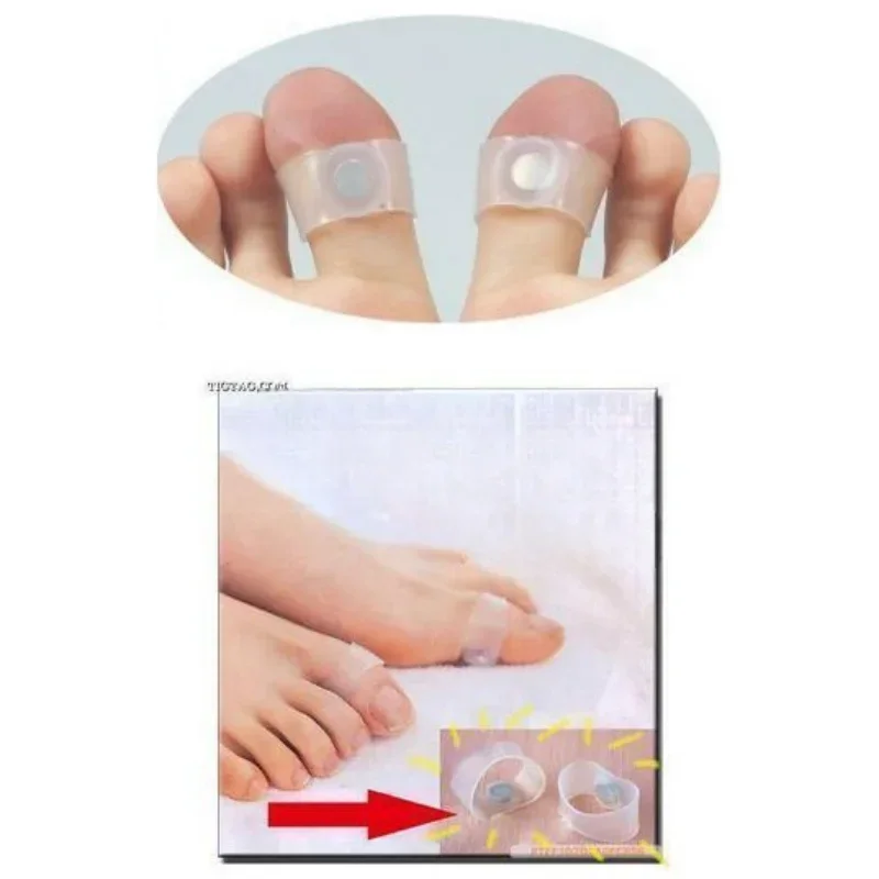 1 /2pcs Slimming Silicone Foot Massage Magnetic Toe Ring Fat Weight Loss Health Keep Slimming Feet Massager Ring Health Care