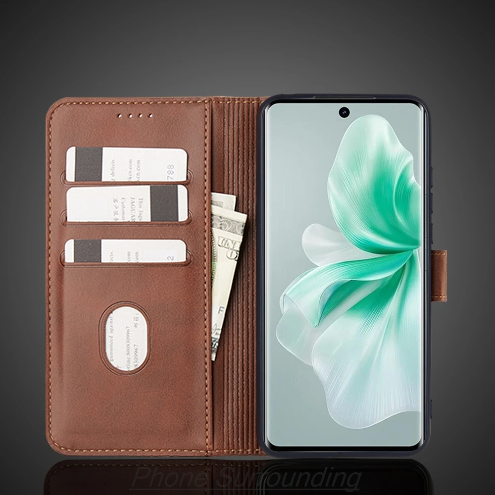 Luxurious Leather Wallet Flip Cover - Premium Protective Phone Bag and Holster