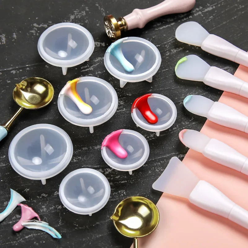Clear stamps Wax seals Wax Seal Silicone Wax Lacquer Epoxy Resin Mixing Cleaning Spoon Powder Dip Sealing Making Tools SB054