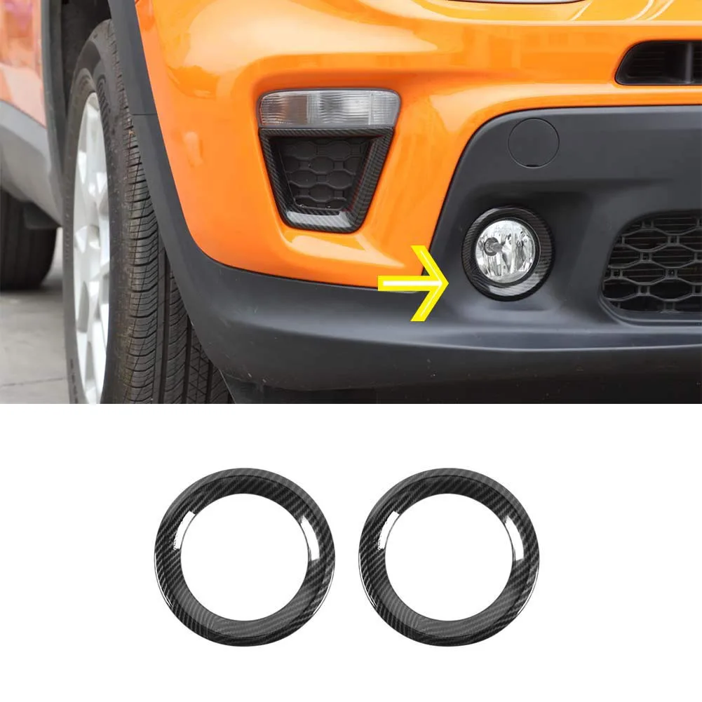 Jeep Renegade 2019 용 전면 안개등 커버 트림 ABS 안개등 장식 커버 트림 자동차 액세서리