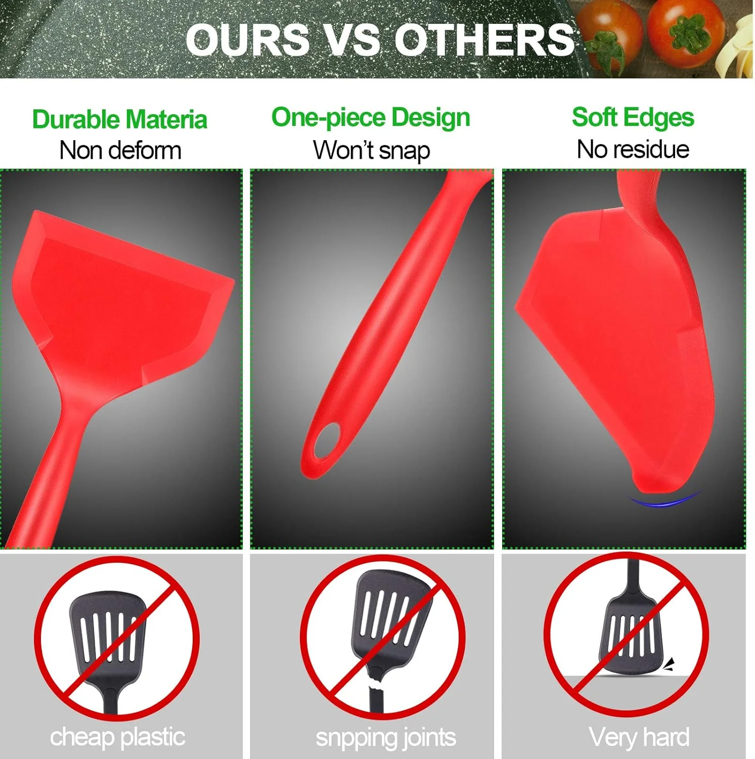 Wide Silicone Spatula Shovel Turner Nonstick Fried Shovel Fish Spatula Silicone Wide Flexible Turner for Nonstick Cookware Egg BEST SELLERS Wide Silicone Spatula Shovel Turner Nonstick Fried Shovel Fish Spatula Silicone Wide Flexible Turner for Nonstick Cookware Egg BEST SELLERS