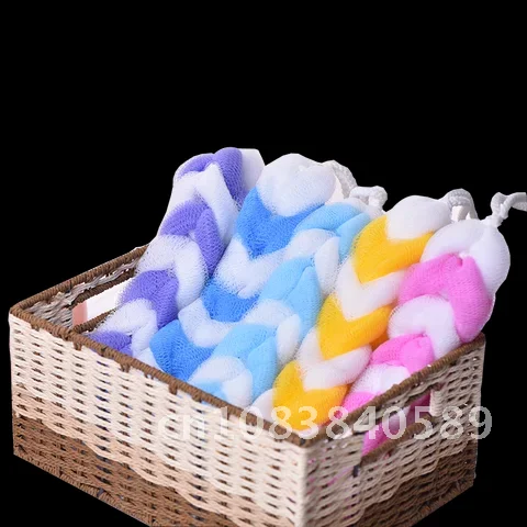 

Zhang Ji Jiujieback Bath Sponge Body Wash Body Exfoliating With Flower Mesh Shoulder Scrubber Long Sponge Bath Brush Foam