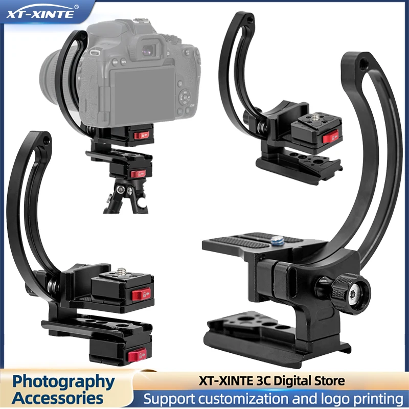 Tripod Mount Ring Lens Mount 1/4 Rotatable Collar Plate for DSLR Camera Horizontal and Vertical Camera Lens Support