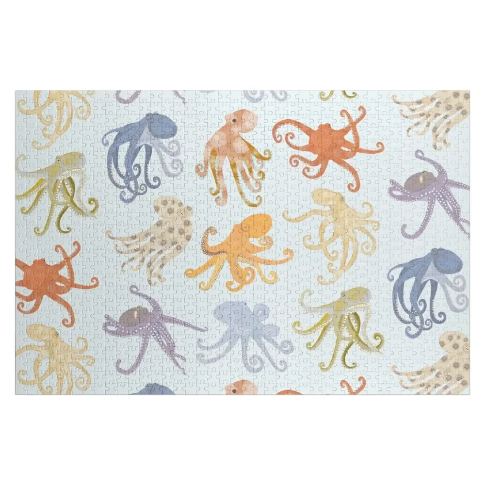 Octopuses Jigsaw Puzzle Custom Kids Toy Anime Custom Name Wood Works Of Art Puzzle