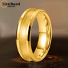 MenBand 6mm Plating Tungsten Blank Core Ring for DIY Customized Inlay with 3mm Groove Beveled Polished Comfort Fit 3