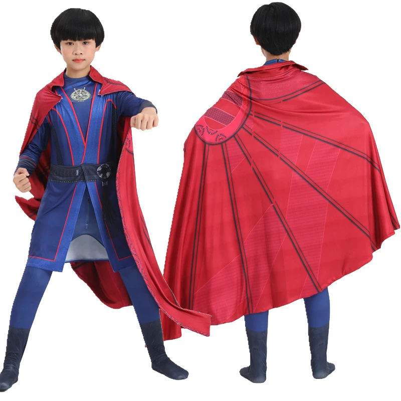 

Doctor Strange Cosplay Costume Steve Red Cloak Robe Halloween Carnival Suit For Children And Adult Birthday Party Clothing Set