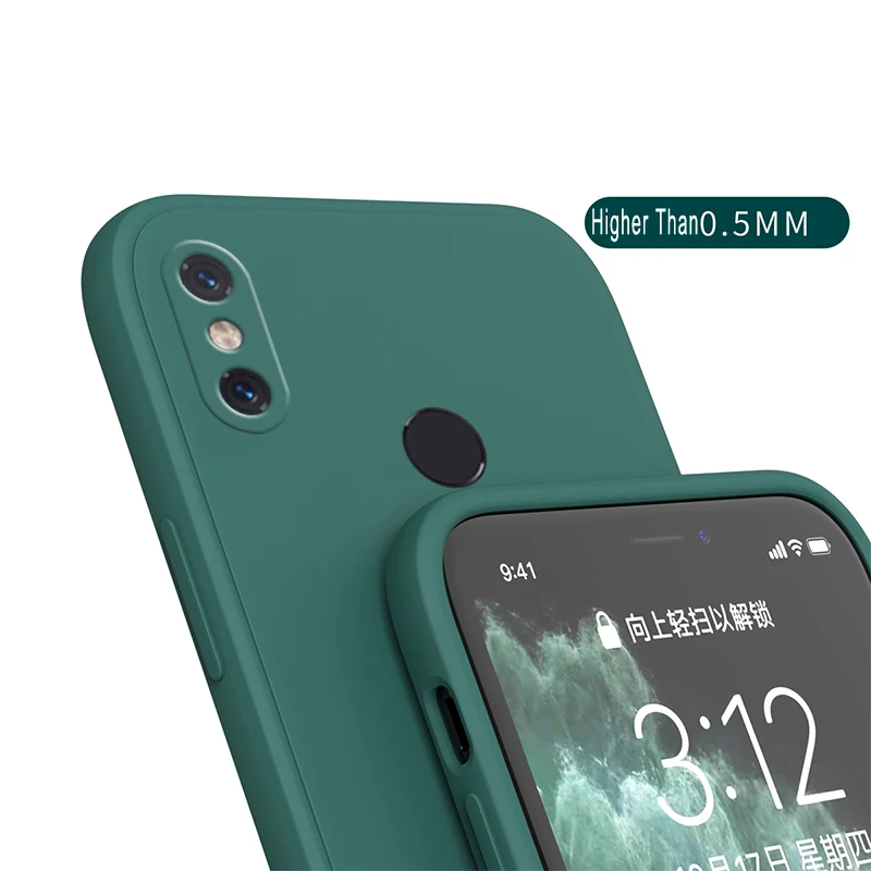 Enhanced Liquid Silicone Case with Camera Protection - Straight Edge Back Cover