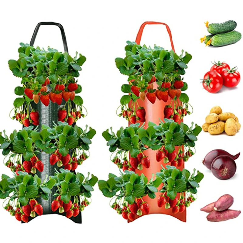 MultiFunction Hanging Tomato Grow Bag Upside Down Planter Strawberry