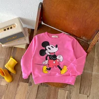 2024 Autumn Hot Kids Clothing Disney Princess Children's Top Girl's Fashion Loose Sweater Round Neck Casual Children's Wear 5