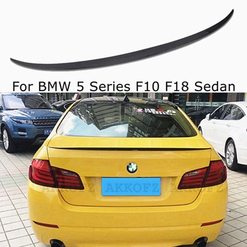 

For BMW 5 Series F10 F18/F10 M5 Sedan M5 Style Carbon Fiber Rear Spoiler Trunk Wing 2009-2017 FRP Glossy Black Forged Carbon