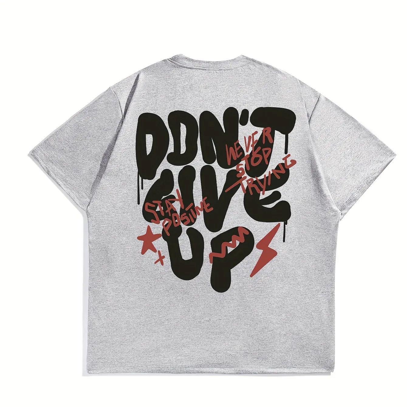 تي شيرت رجالي صيفي 100 قطن عصري غير رسمي فضفاض مقا...