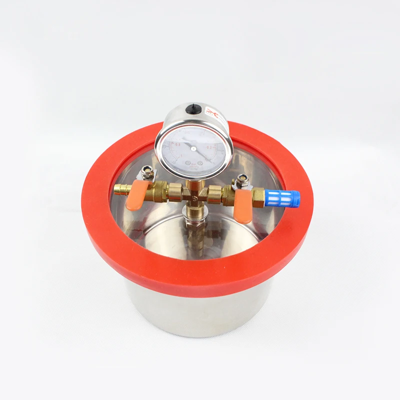 3LStainlessSteelVacuumDegassingChamber20CMDiameterEpoxyResin