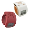 HOT SALE 2X Mini Digital LCD Electronic Finger Ring Hand Tally Counter 6 Digit Rechargeable Counters Clicker-Red & White 1