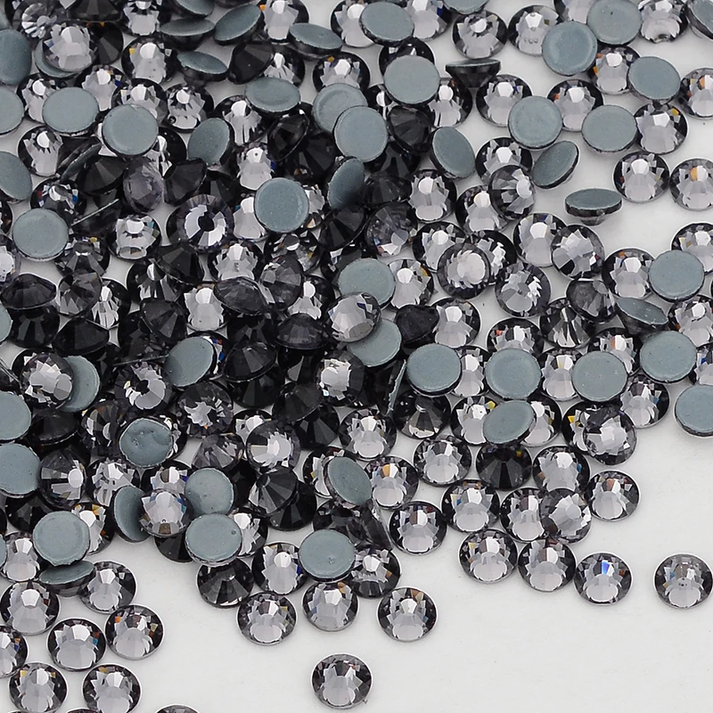  Beadsland Hotfix Rhinestones, 288pcs Flatback Crystal  Rhinestones for Crafts Clothes DIY Decoration, Black Diamond,SS30,6.3-6.5mm