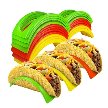 Soporte para tacos, estante para panqueques mexicano, bandeja para tortillas, soporte para paletas de comida, suministros de cocina 1