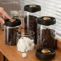 Vacuum Sealed Jar Coffee Bean Storage Bottle Kitchen Food Grain Tea Glass Jar Fresh Storage Jar Kitchen Accessories Oil jar Vase 1
