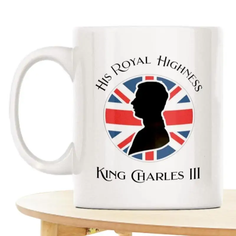 

King Charles III Mug Universal Household United Kingdom King Picture Printed Coffee Cup Durable Beautiful Printed Gifts Mugs