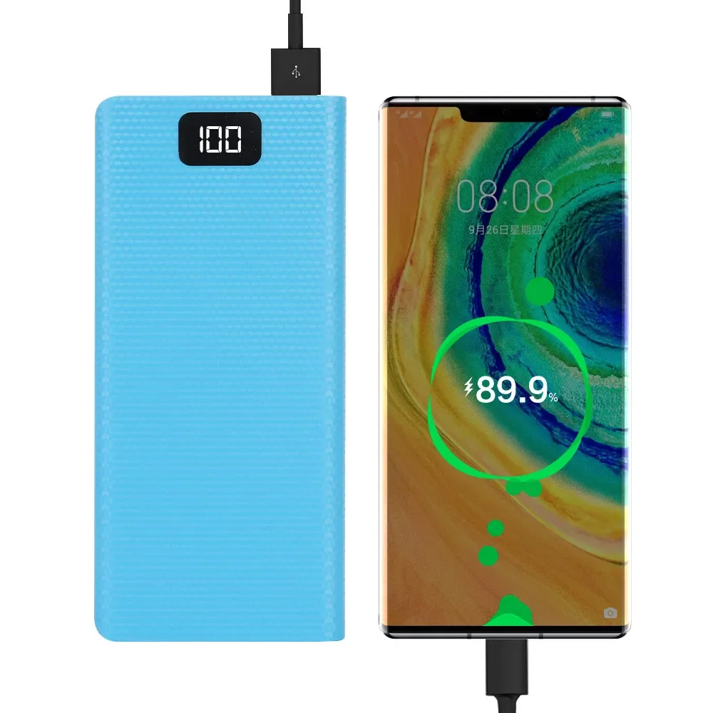 FAI DA TE 8*18650 Batteria Accumulatori E Caricabatterie di Ricarica Scatola di Immagazzinaggio di Carica 5V Doppio USB Tipo C Scatola di Supporto Della Batteria PD QC3.0 Carica Veloce Per SmartPhone - immagine 2
