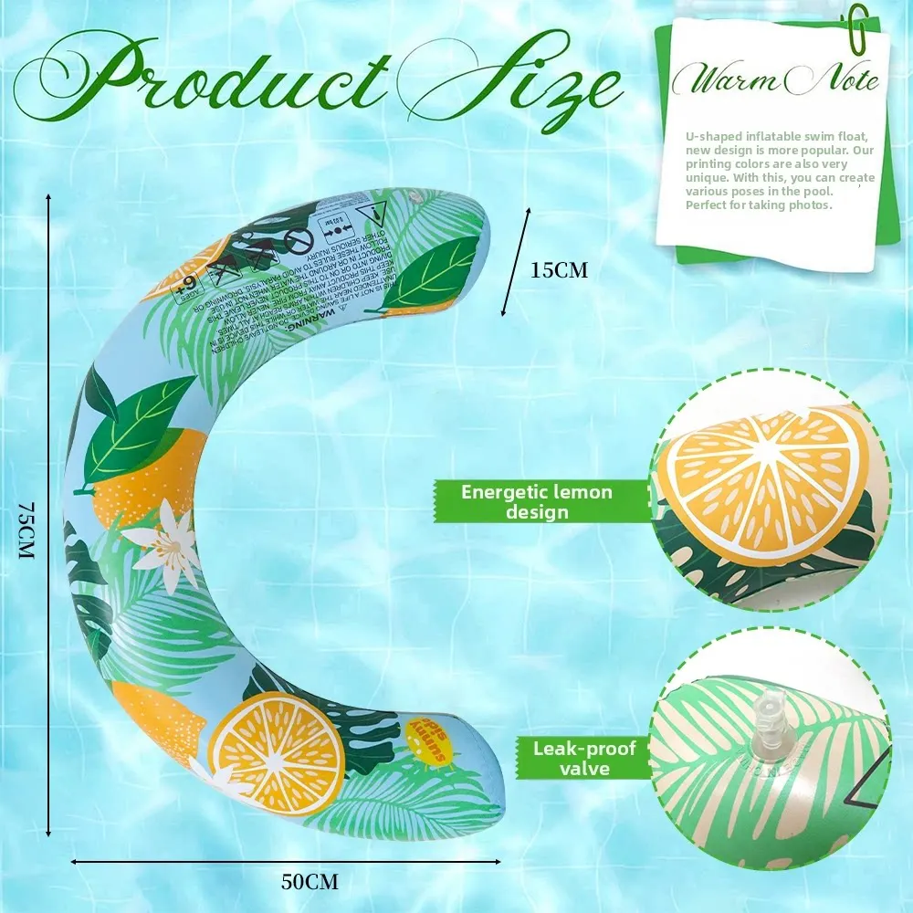 U Shaped Inflatable Swim Ring Pool Floatie Comfortable Neck & Back Support Floating Tube for Pool Beach Water Sports 4 U Shaped Inflatable Swim Ring Pool Floatie Comfortable Neck & Back Support Floating Tube for Pool Beach Water Sports 4