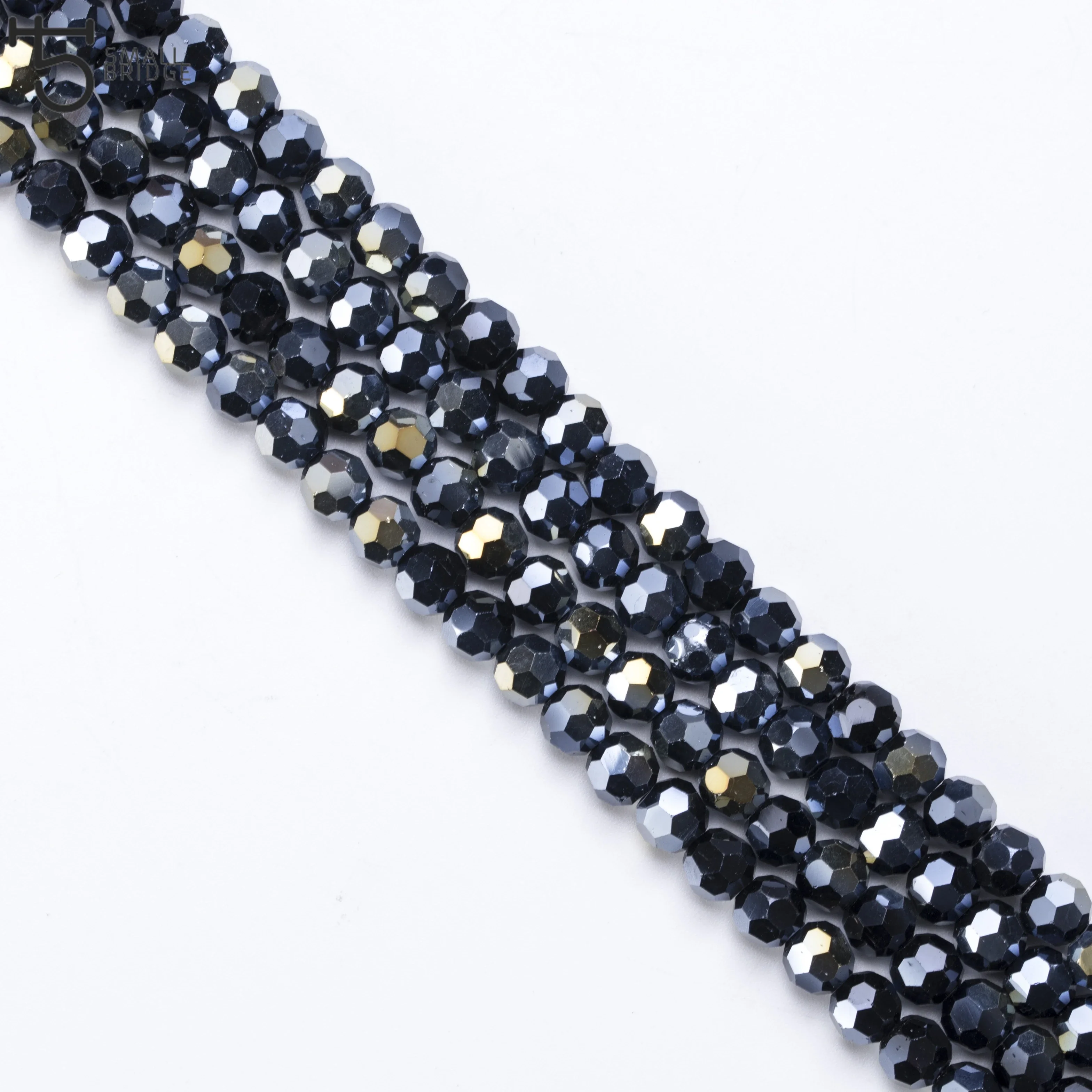 Czech Black Glass Round Beads for Jewelry Making - 3/4/6/8mm Spacer Beads Wholesale