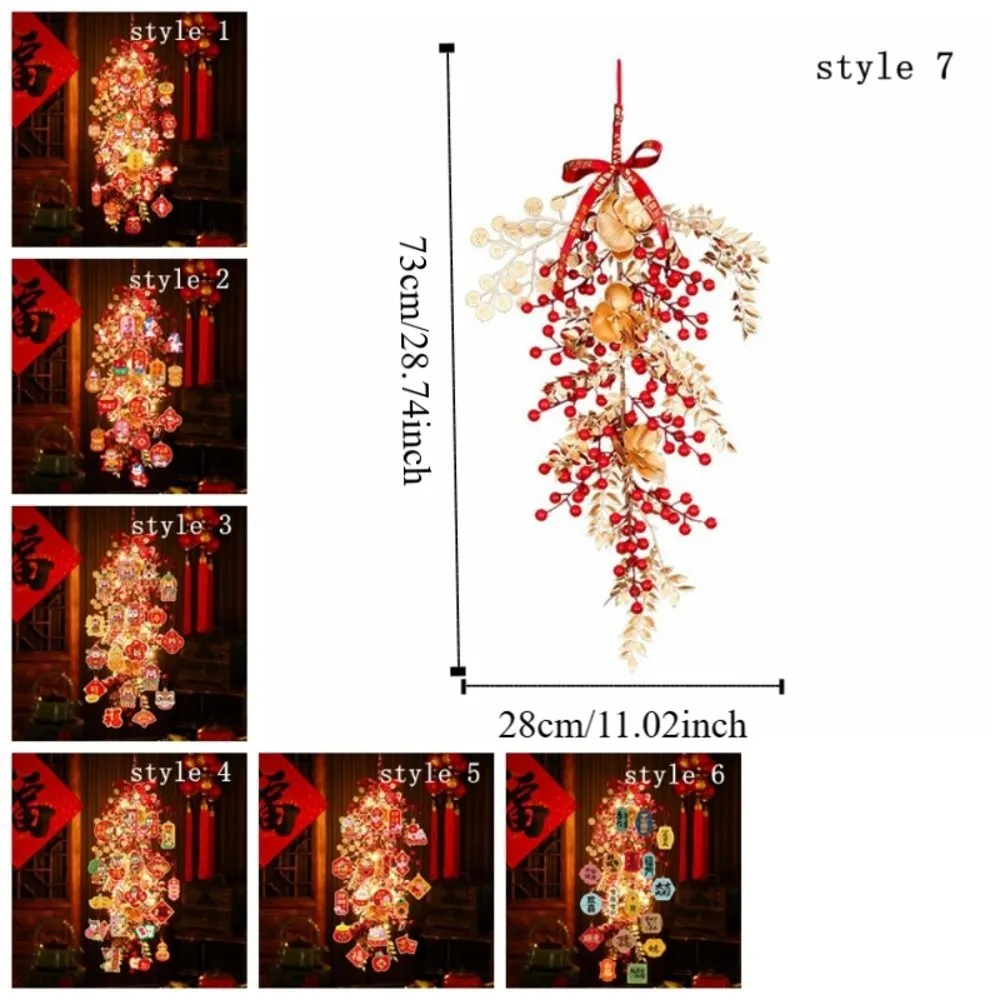 Chinese Style New Year Decoration Handmade Festive Atmosphere Spring Festival Decoration Traditional Hanging Door Decor