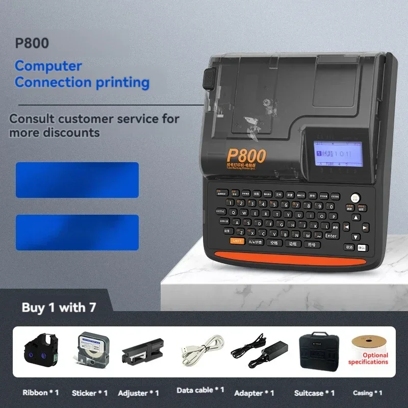 220v 전기 블루투스 번호 튜브 프린터 전자 라인 번호 기계 PVC 스티커 열 수축 튜브 슬리브 코딩 기계