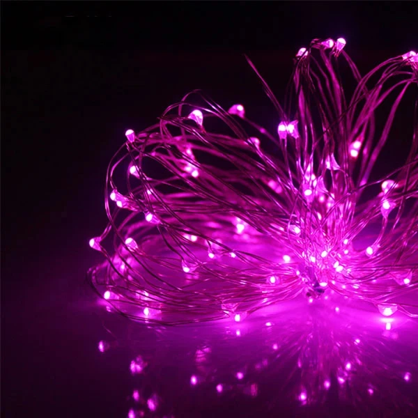 thumbnail image 1 of LED Outdoor Light String Fairy Garland Battery Power Copper Wire Lights For Christmas Festoon Party Wedding 8 Colors, 1 of 5