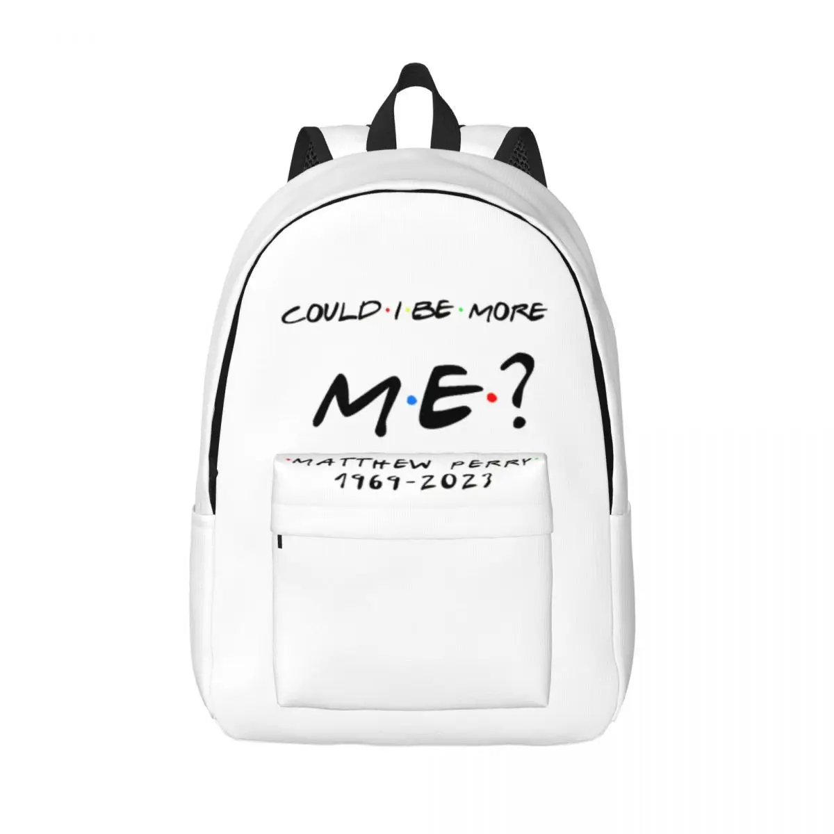

Could I Be More Matthew Perry Rip Backpack for Men Women Fashion Student Hiking Travel Daypack Laptop Shoulder Bag Outdoor