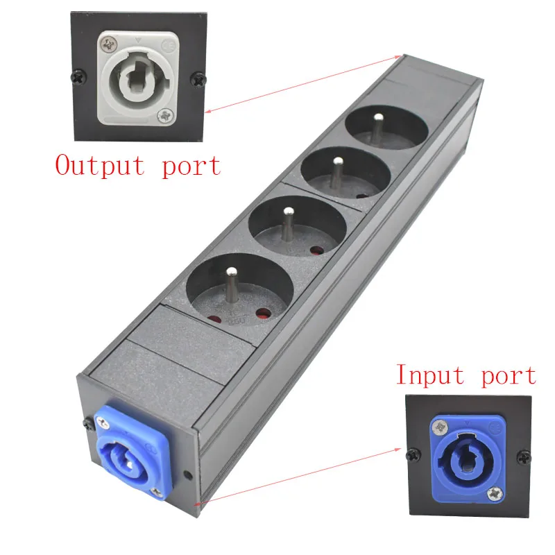 PDU Power Strips Schuko Powerlink box Power amplifier audio 3P Aviation plug 4 AC statute socket SOCKET