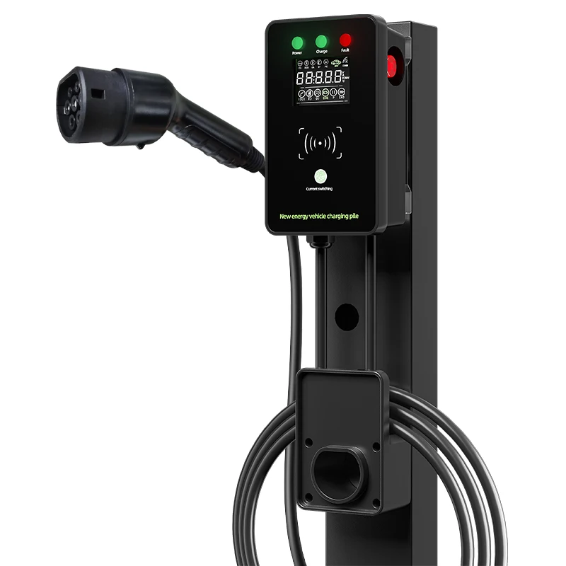 Type2 Ev Charger Station 7kw 32a Car Charging Pile Ac220v Iec62196