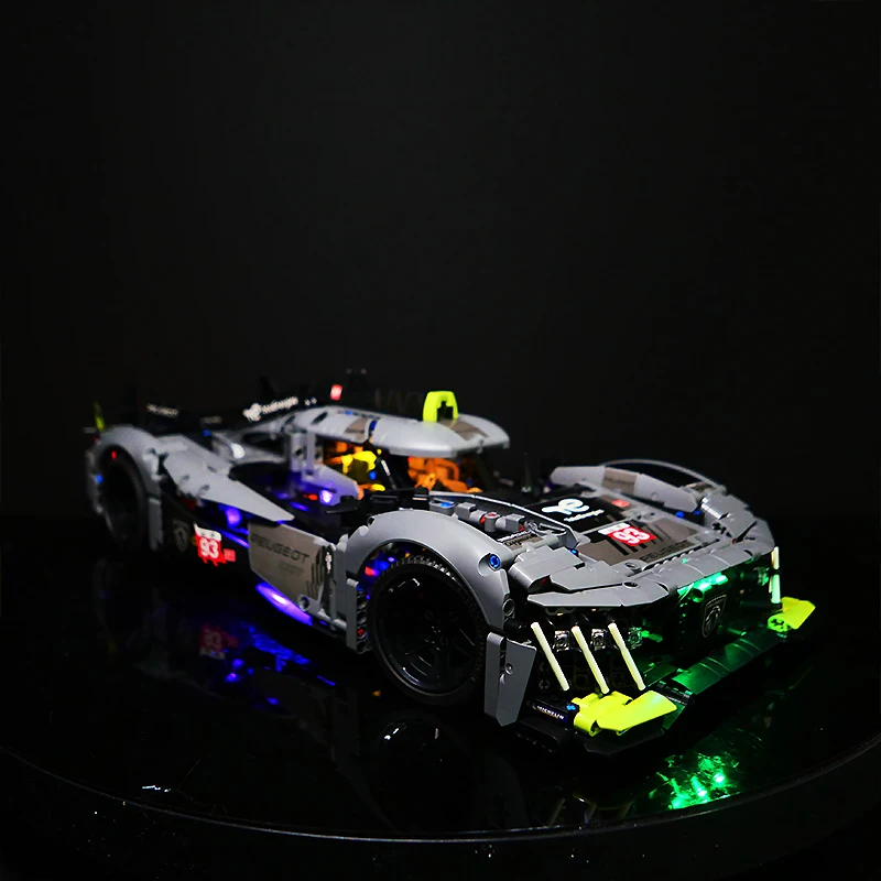 DIY RC LED Light Kit For LEGO 42156 PEUGEOT 9X8 24H Hybrid Hypercar   (Only LED Light,Without Blocks Model) 4